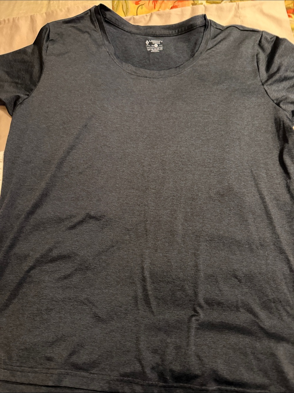 liberty Womens Short Sleeve Crew T‑Shirt in Charcoal